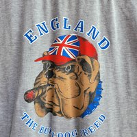 1980 England The Bulldog Breed grey tee, size medium