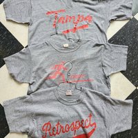 1970 Russell Athletic heathered grey tee shirt, size medium large