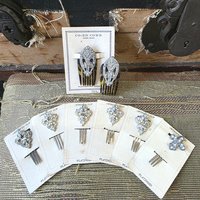 1930's Art Deco rhinestone hair combs and clips, choose one