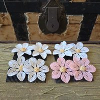 1940's tropical flower hair combs, choose one