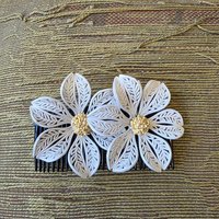 1940's tropical flower hair combs, choose one