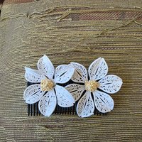 1940's tropical flower hair combs, choose one