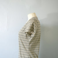 Vintage 90's beige and black striped shirt, size medium / large
