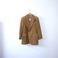Vintage 70's light brown equestrian blazer jacket, men's size 40 / medium
