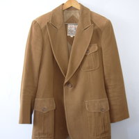 Vintage 70's light brown equestrian blazer jacket, men's size 40 / medium