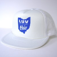 Vintage 70's Let Us Vote Ohio movement white trucker hat snap back, Boyce & Hart