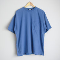 90's blue pocket tee shirt, men's size large