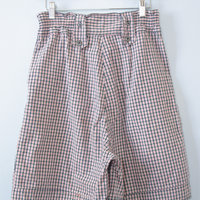 80's distressed plaid high waisted pleated shorts, women's size medium
