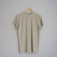 90's plain khaki tee shirt, men's size medium