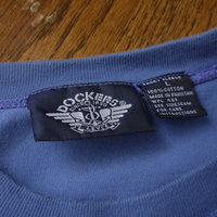 90's blue pocket tee shirt, men's size large