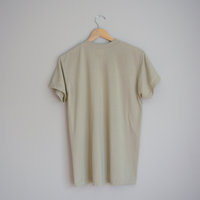 90's plain khaki tee shirt, men's size medium