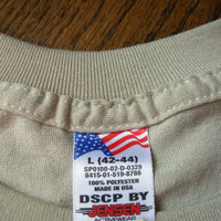 90's plain khaki tee shirt, men's size medium