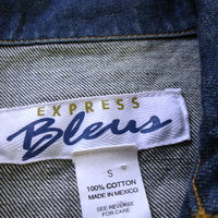 Vintage 90's dark denim jacket, Express jean jacket, women's size small