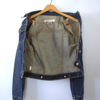 Vintage 90's dark denim jacket, Express jean jacket, women's size small