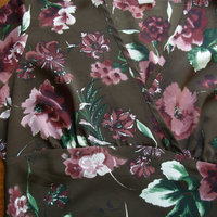 90's brown floral mini dress, women's size medium
