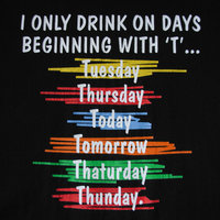 90's day drinking graphic tee shirt, men's size XL