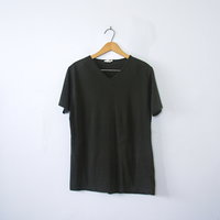 Vintage 90's distressed plain black tee shirt, women's size medium