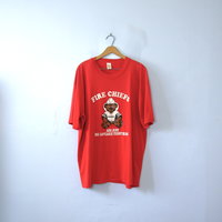 Vintage 90's graphic tee, Fire Chiefs are just Loveable Teddy Bears red shirt, size XXXL