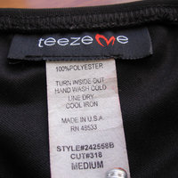 Y2K black babydoll mini dress with handkerchief hem, women's medium / small