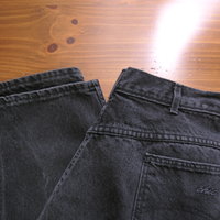 Vintage 80's Chic black denim high waisted mom jeans, tapered leg, women's size 26 / 24