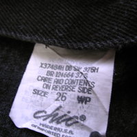 Vintage 80's Chic black denim high waisted mom jeans, tapered leg, women's size 26 / 24