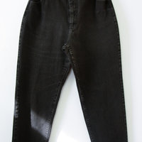 80's Lee high waisted black jeans with elastic waist, women's size 12 / 14