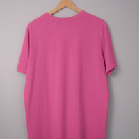 80's plain pink tee shirt with pocket, size medium