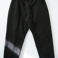 80's Lee high waisted black jeans with elastic waist, women's size 12 / 14