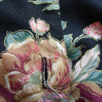 80's floral button up dress, women's size small