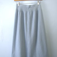 Vintage 80's light blue knee length knit skirt, size small