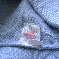 Vintage 80's light blue knee length knit skirt, size small