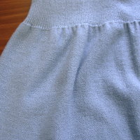 Vintage 80's light blue knee length knit skirt, size small