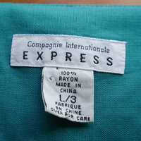 80's teal blue dropped waist pleated dress, women's size medium