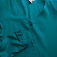 80's teal blue dropped waist pleated dress, women's size medium