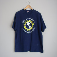 90's let your light shine graphic tee shirt, men's size XL