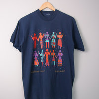 80's Quebec Dancing Women tee shirt, size medium