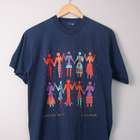 80's Quebec Dancing Women tee shirt, size medium