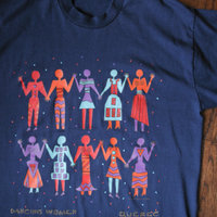 80's Quebec Dancing Women tee shirt, size medium