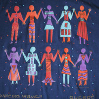 80's Quebec Dancing Women tee shirt, size medium