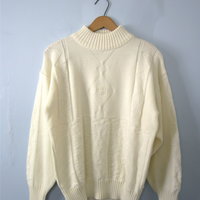 Vintage 80's off white wool sweater, oversized sweater, women's size medium