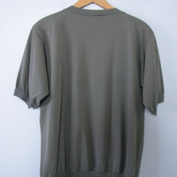Vintage 80's grey Badlands ringer tee shirt, men's size small