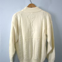 Vintage 80's off white wool sweater, oversized sweater, women's size medium