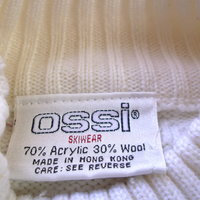 Vintage 80's off white wool sweater, oversized sweater, women's size medium