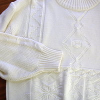 Vintage 80's off white wool sweater, oversized sweater, women's size medium