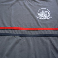 Vintage 80's grey Badlands ringer tee shirt, men's size small