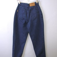 Vintage 80's high waisted jeans, mom jeans, blue denim, tapered leg, size 8 / 6