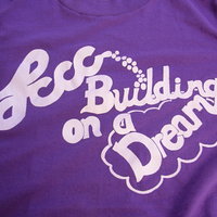 Vintage 80's purple graphic tee, Lccc Building on a Dream shirt, size large