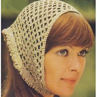 1970's crochet triangle scarf