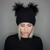 Knit beanie hats
