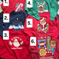 Ugly Christmas sweatshirts, sizes small and medium, choose one